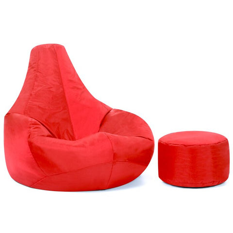 Living Room Bean Bag Chair and Footstool