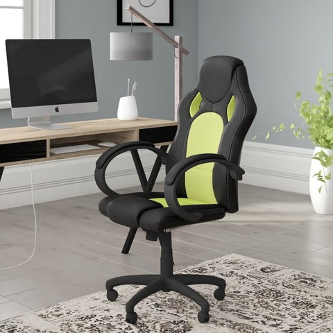 Swivel Base Gaming Chair with Flip-Up Armrest