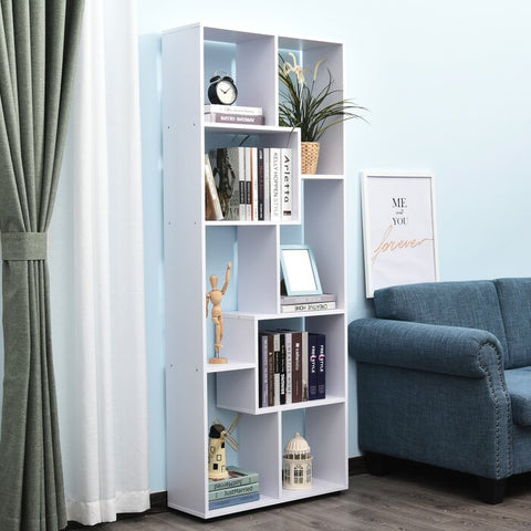 Simple Design 8 Shelf Tiers Wooden Bookcase